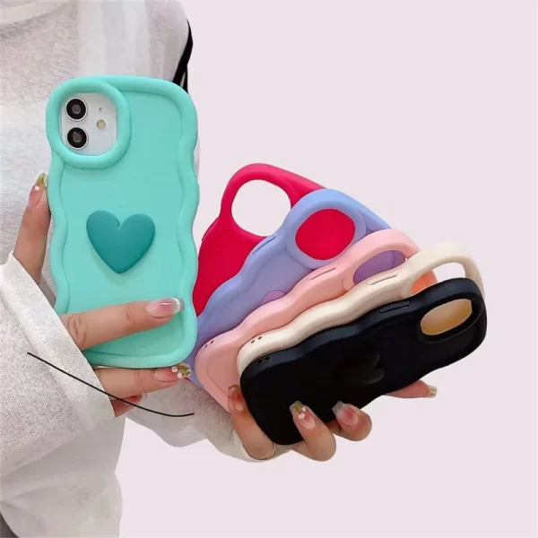 Wavy Edge Love Heart Case For Xiaomi 1