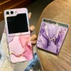 Marble Pattern Transparent Hard Folding Cover 2