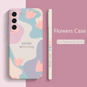 Cartoon Flower Silicone Cover for Samsung 1