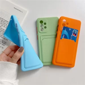 Solid Colors Card Pocket Slot Bag Case for Samsung 1