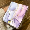 Marble Pattern Transparent Hard Folding Cover 5