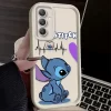 Lovely Disney Stitch Liquid Silicone Cover for Samsung 4