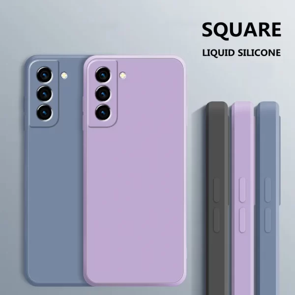 Square Liquid Silicone Original Case for Samsung 1