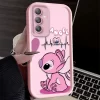 Lovely Disney Stitch Liquid Silicone Cover for Samsung 5