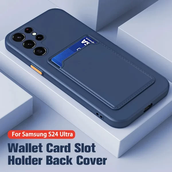 Liquid Silicone Card Holder Case for Samsung 1