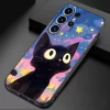 Starry Sky Cat Silicone Phone Case for Samsung 2