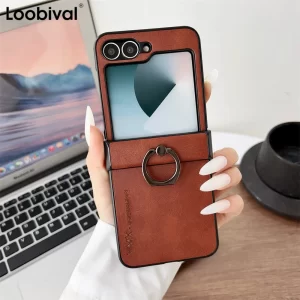 Luxury Leather Ring Holder Case for Samsung 1