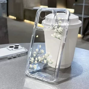 Silicon Flower Transparent Fundas For Xiaomi 1