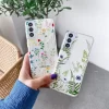 Cute Flower Painted Clear Silicone Case for Samsung 3