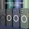 Magnetic Armor Phone Case Soft Matte Cover for Samsung 2