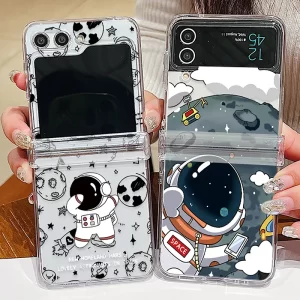 Cartoon Astronaut Clear Case for Samsung 1