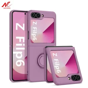 Z Flip 6 Luxury Liquid Silicone Ring Holder Case 1