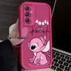 Lovely Disney Stitch Liquid Silicone Cover for Samsung 6