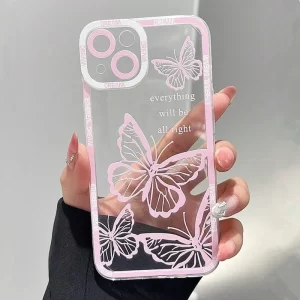 Pink Butterfly Pattern Silicone Case For Xiaomi 1