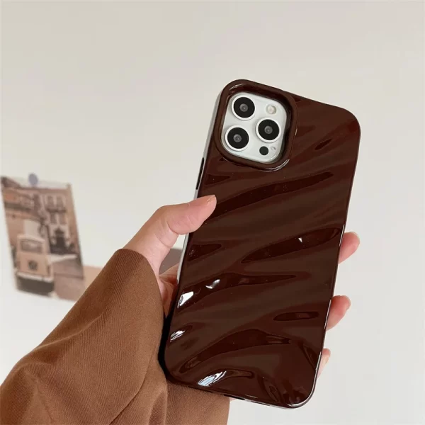 Fashion Ripple Soft Silicone Case for iPhone 16, 15, 14, 13, 12, 11 Pro Max 1