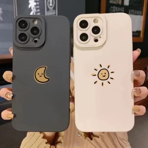 Minimalist Cartoon Sun Moon Case 1