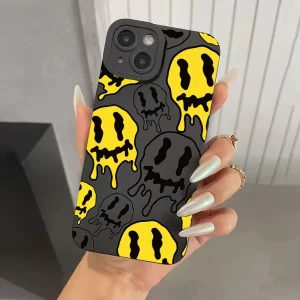 Funny Ghost Face Frosted Case for iPhone – Shockproof Silicone Cover 1