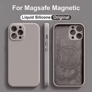 Liquid Silicone Magnetic Case for iPhone – Magsafe Wireless Charging Cover 1