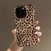 Leopard Print Clear Silicone Case for iPhone 16, 15, 14, 13, 12, 11 Pro Max 2