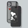 Cartoon Snoopy Frosted Case for iPhone – Translucent Soft Cover 4