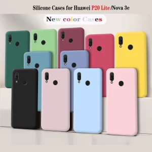 Shockproof Liquid Silicone Case for Huawei P20 Lite / Nova 3e 1