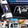 Clear Magnetic Kickstand Case for iPhone 16, 15, 14, 13, 12, 11 Pro Max 6