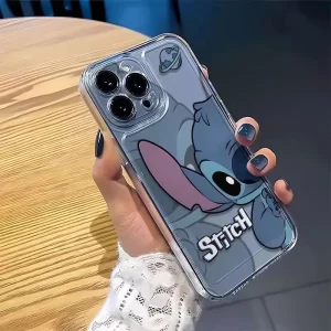 Stitch Kawaii Cartoon Case for iPhone – Cute Anti-Fall Soft Cover 1