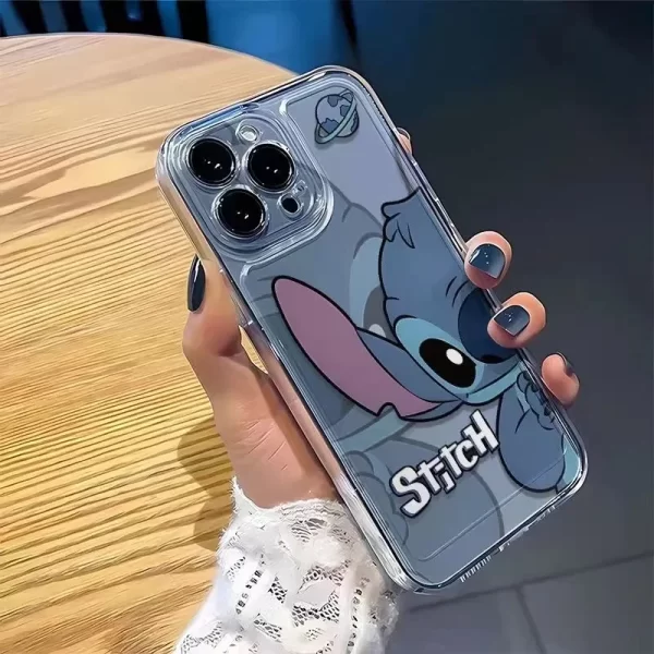 Stitch Kawaii Cartoon Case for iPhone – Cute Anti-Fall Soft Cover 1