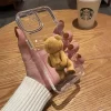 Cartoon Bear Transparent Case – Soft Shockproof Cover for iPhone 4