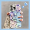 Glitter Flower Laser Pattern Case for iPhone 16, 15, 14, 13, 12, 11 Pro Max 2