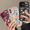 Colorful Flowers Silicone Bumper Phone Case for iPhone 2