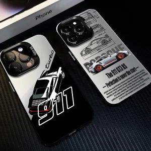 Sports GT3-RS Supercar Matte Case – Anti-Fall Shockproof Cover for iPhone 1