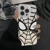 Marvel Spider-Man Black & White Case for iPhone – Cool Y2K Soft Cover 3