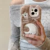 Soft Plush Star Moon Winter Furry Phone Case for iPhone 2