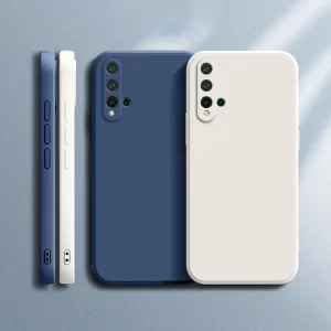 Square Liquid Silicone Soft Case for Huawei Nova 5T & Honor 20 1