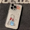 Cartoon Winnie the Pooh Transparent Phone Case for iPhone 4