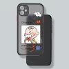 Cartoon Snoopy Frosted Case for iPhone – Translucent Soft Cover 5