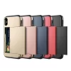 Armor Slide Card Holder Case – Shockproof Slot Cover for iPhone 6