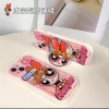 Powerpuff Girls Stand Case – Wavy Edge Soft Cover for iPhone 4