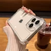 Luxury Shockproof Clear Soft Bumper Case for iPhone 16, 15, 14, 13, 12, 11 Pro Max 5