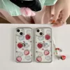 Silvery Plated Strawberry Flower Case – Y2K Stylish Cover for iPhone 6