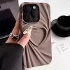 3D Love Heart Wrinkle Matte Silicone Case for iPhone 16, 15, 14, 13, 12, 11 Pro Max 3