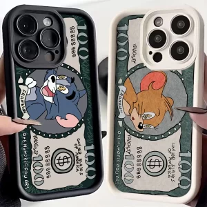 Funny Tom & Jerry Cartoon Case for iPhone – Soft TPU Shockproof Cover 1