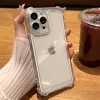 Luxury Shockproof Clear Soft Bumper Case for iPhone 16, 15, 14, 13, 12, 11 Pro Max 6