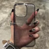 Clear Corrugated Soft Silicone Case for iPhone 2