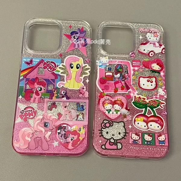 Sanrio My Little Pony Hello Kitty Case for iPhone – Cute Y2K Soft Cover 1