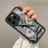 Black Dollars Banknote Case for iPhone – Full-Coverage Shockproof Silicone Cover 3