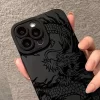 Black Dragon Matte Case for iPhone – Stylish Soft Cover 4