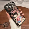 Mickey Minnie Matte Magnetic Case – Soft Back Cover for iPhone 3