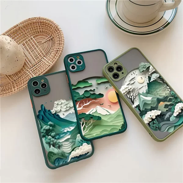 Printing Landscape Case – Creative Mountain Shockproof Cover for iPhone 1